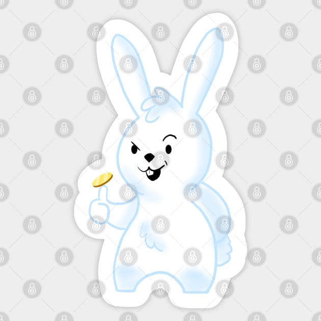 LUCKY RABBIT Sticker by droidmonkey